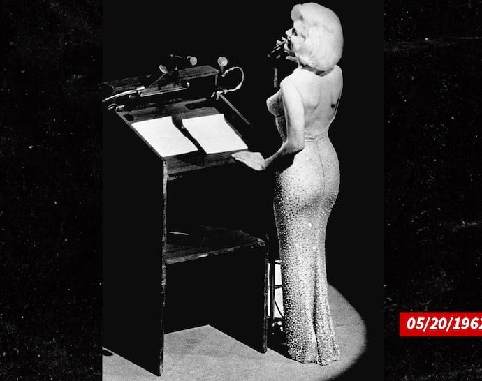 Kim Kardashian Wears Iconic Marilyn Monroe Dress To Met Gala with Blonde Hair